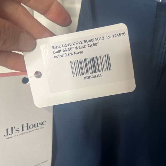 JJ's House Cocktail Dress Sz 10 Dark Navy Brand new! - Picture 5 of 12